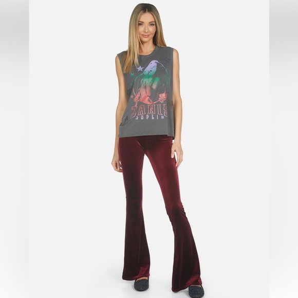 ☀️HP☀️NWT Lauren Moshi Kel Janis Joplin Sleeveless Tank Tee, XS - Picture 2 of 15